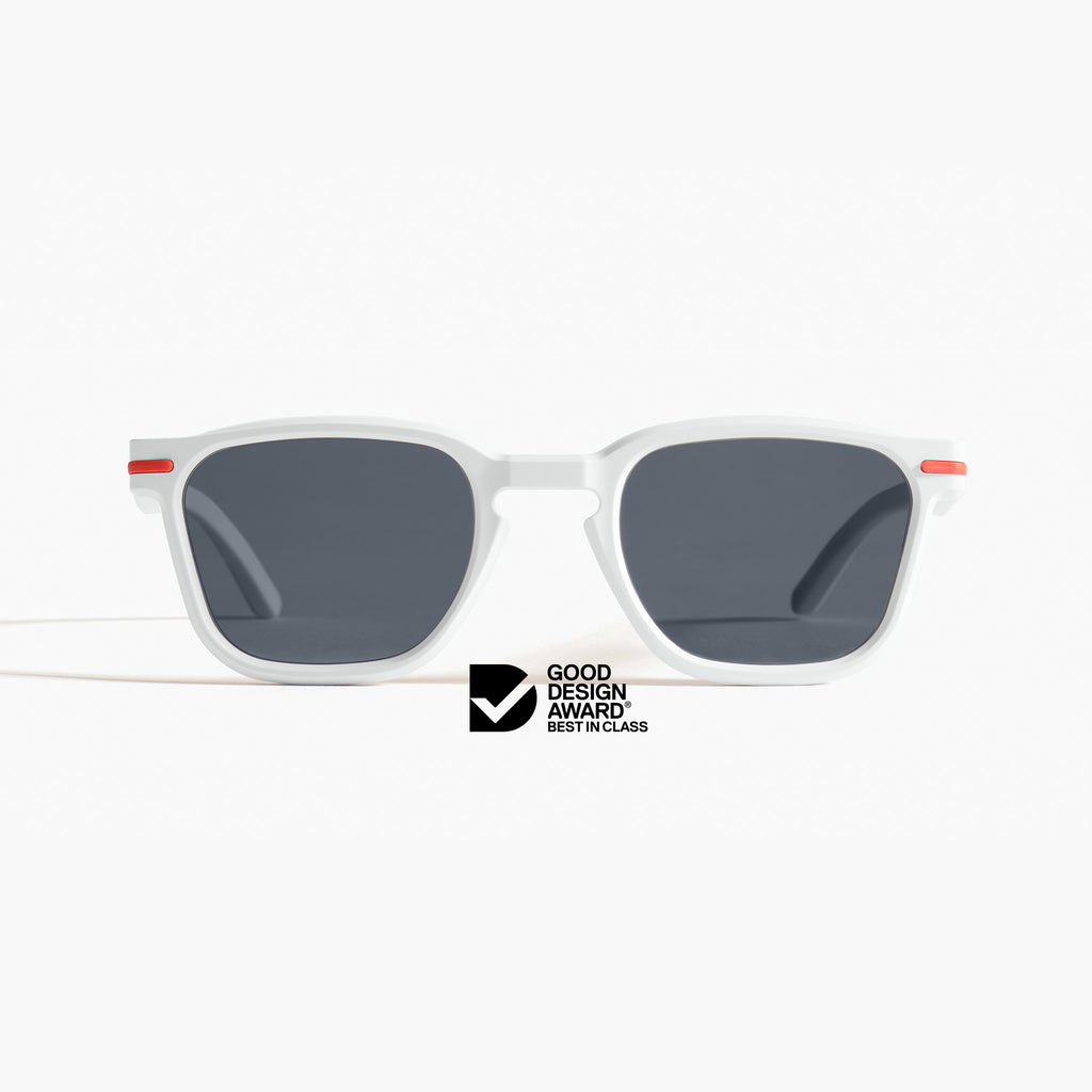 Good Citizens 100% recycled white wayfarer sunglasses