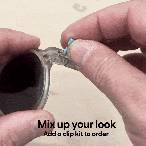 Demonstrating how to change and repair the modular Good Citizens reading glasses, made in Australia